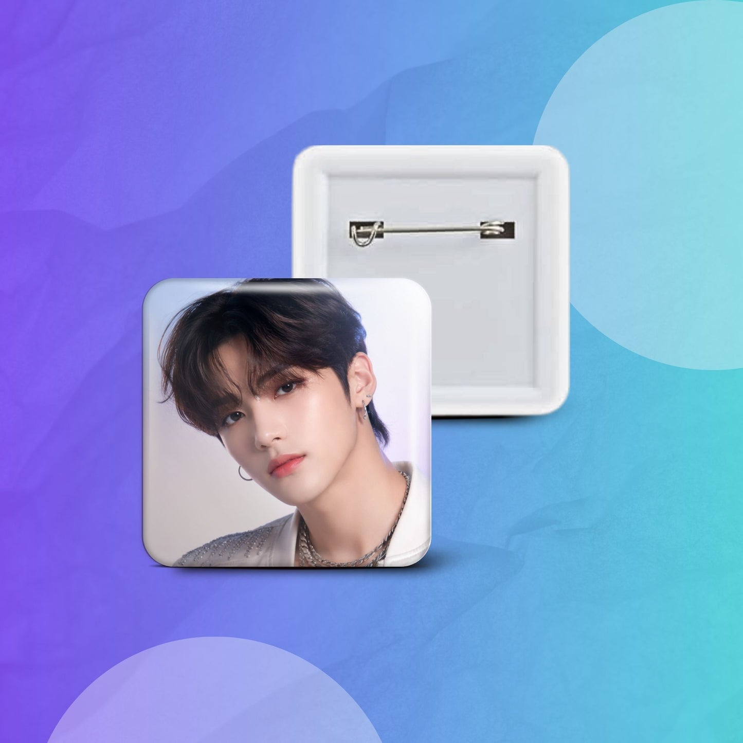 50mm Gloss Square Badge