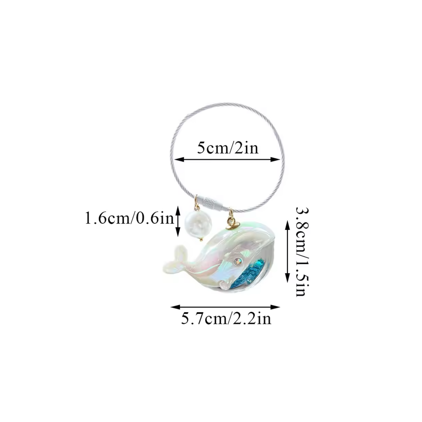 When I Fly Towards You Whale Keychain