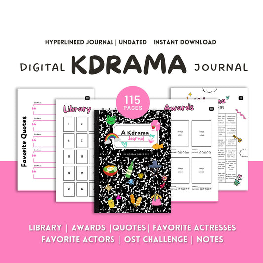 Digital K-drama Fan Journal - Watch, Track, Review