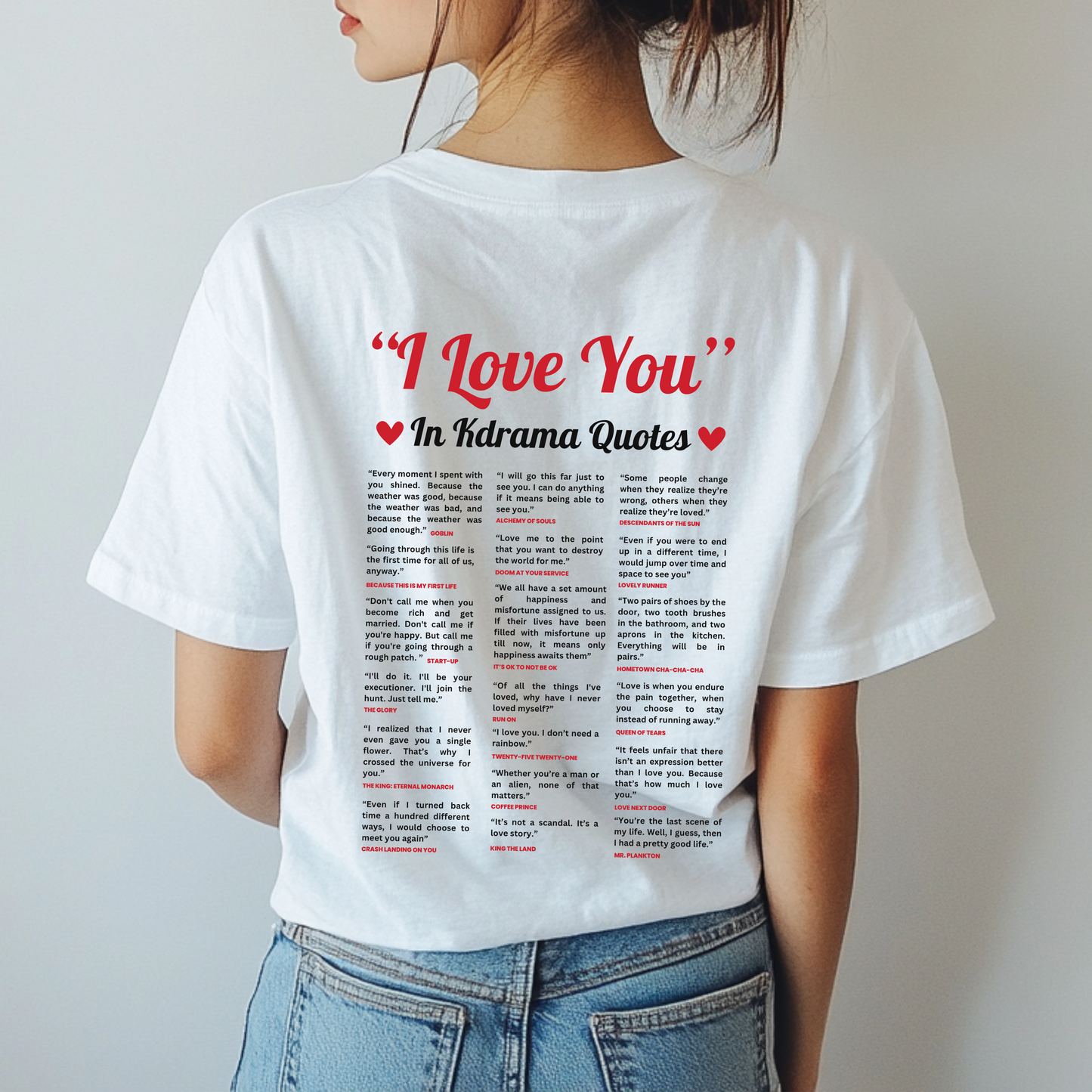 I Love You In K-drama Quotes T-shirt