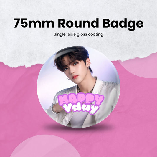 75mm Gloss Round Badge