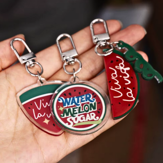 Twinkling Watermelon  Acrylic Keychain
